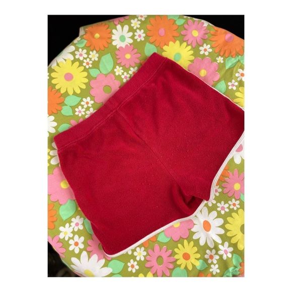 Vintage Gymboree Terrycloth Shorts Red White 2002 Retro Y2K Sz 8 Youth 70s Style - Picture 4 of 7